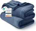 Bedsure GentleSoft Fleece Blanket - Cozy California King in Mineral Blue, 102x96 Inches