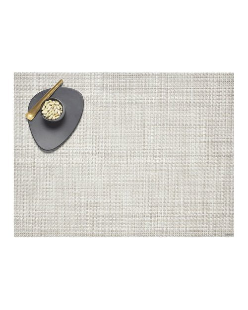 Chilewich Basketweave Placemats - Woven Placemats Set of 4 - Reusable, Stain-Resistant, Indoor/Outdoor Tabletop Protection - Natural - 14" x 19" Rectangle