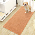 OLANLY Dog Door Mat - Absorbent Non-Slip Washable Chenille Mat for Muddy Paws | 47x24 Inches, Orange