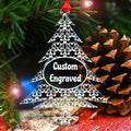 Personalized Christmas Ornaments 2025 - Unique Gift Box for Engagements, Weddings & Babies | Acrylic Lace Made in USA
