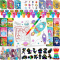 BenLouis Kids Party Favors Set - 96Pcs Mini Coloring Books, Crayons & Stickers for Birthday Goodie Bags