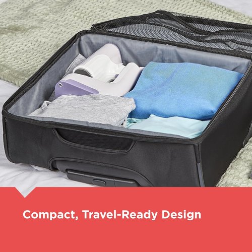 BLACK+DECKER Easy Store Pro Foldable Steamer - 45-Second Heat Up, Extra Long Cord & Lint Remover Attachment