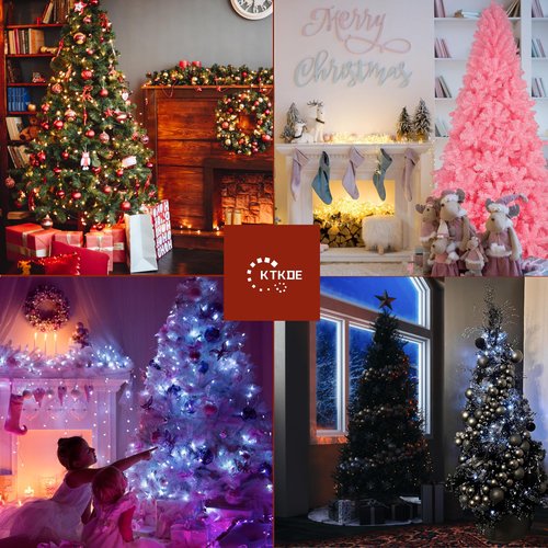 KTKDE 6ft Premium Artificial Holiday Christmas Tree w/ 1005 Branch Tips1pcs Tree top Star 200 Led Battery Operated String Lights,for Home Festival Celebration Perfect Choice for Xmas Decoration