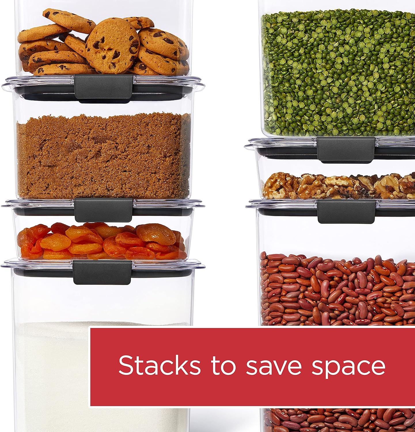 Rubbermaid Brilliance Airtight Food Storage Container - BPA-Free 7.8 Cup for Brown Sugar | Leak-Proof & Dishwasher-Safe