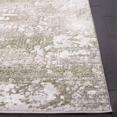SAFAVIEH Meadow Collection Area Rug - 5'3" x 7'6", Beige & Sage, Modern Abstract Design, Non-Shedding & Easy Care, Ideal for High Traffic Areas in Living Room, Bedroom (MDW585C)