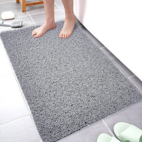 Shower Mats Non Slip for Elderly, 16x24’Lager Loofah Shower Mat, Loofah Bath Mats for Shower for Elderly-Grey