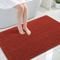 OLANLY Large Chenille Bathroom Rugs - Soft, Absorbent & Quick-Dry | 47x32 in Rustic Terracotta