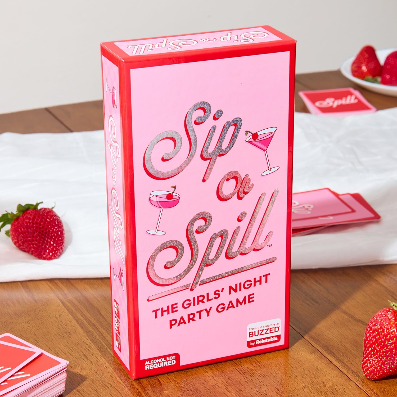 Sip or Spill | Fun Party Drinking Game for Adults - 200 Cards & Instructions Included