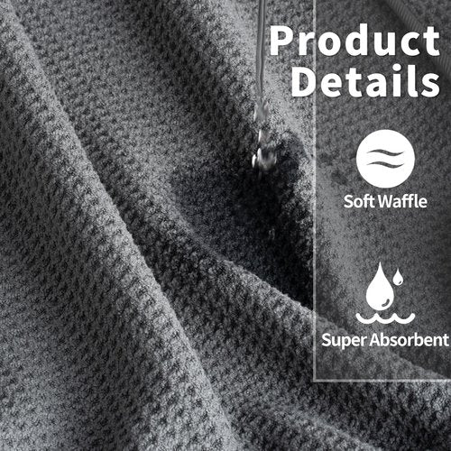 MICROFI New Microfiber Bath Wrap for Men, Waffle Weave, One Piece, 20 x 58 inches