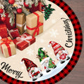 Christmas Tree Skirt 48 Inch Buffalo Plaid Tree Skirt Red and Black Plaid Gnome Xmas Decorative Tree Mat Rustic Christmas Decorations for Home Office Winter Holiday Party Decor