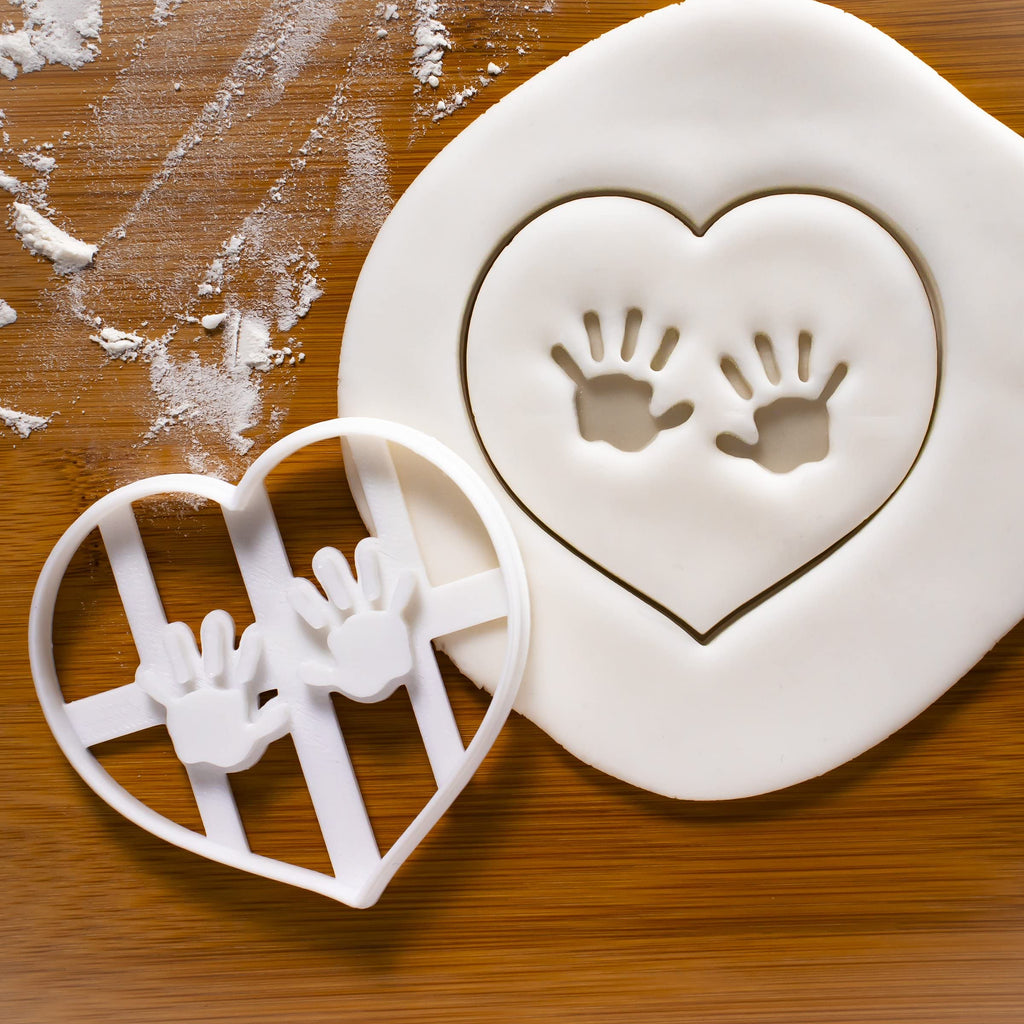 Set of 2 Baby Prints cookie cutters (Designs: Hand Prints and Footprints), 2 pieces - Bakerlogy