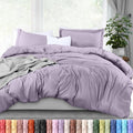 Utopia Bedding Duvet Cover Set - 3 Piece Queen Size with Zipper Closure | Lavender 90x90 Inches & 2 Pillow Shams