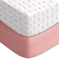 Yoofoss Fitted Baby Crib Sheets - Super Soft Microfiber 2 Pack for Standard Crib & Toddler Mattress | 28x52x8in (Arrow)