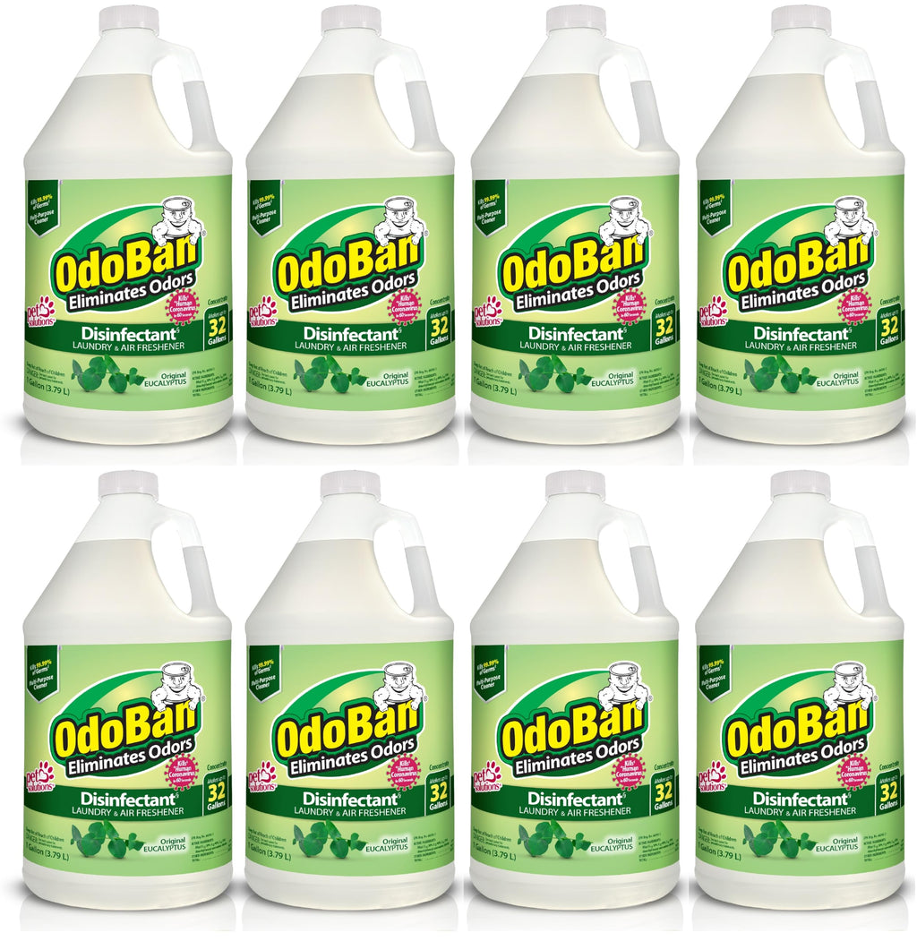 OdoBan Disinfectant Concentrate and Odor Eliminator, Made in The USA, Original Eucalyptus Scent, 8 Gallons