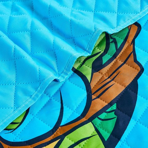 Teenage Mutant Ninja Turtles Bedding Set Twin Bed - Bundle with TMNT Bedspread, Flat Sheet, Fitted Sheet, and Pillowcase Plus Posters, Tattoos, More | TMNT Bedroom Set Twin