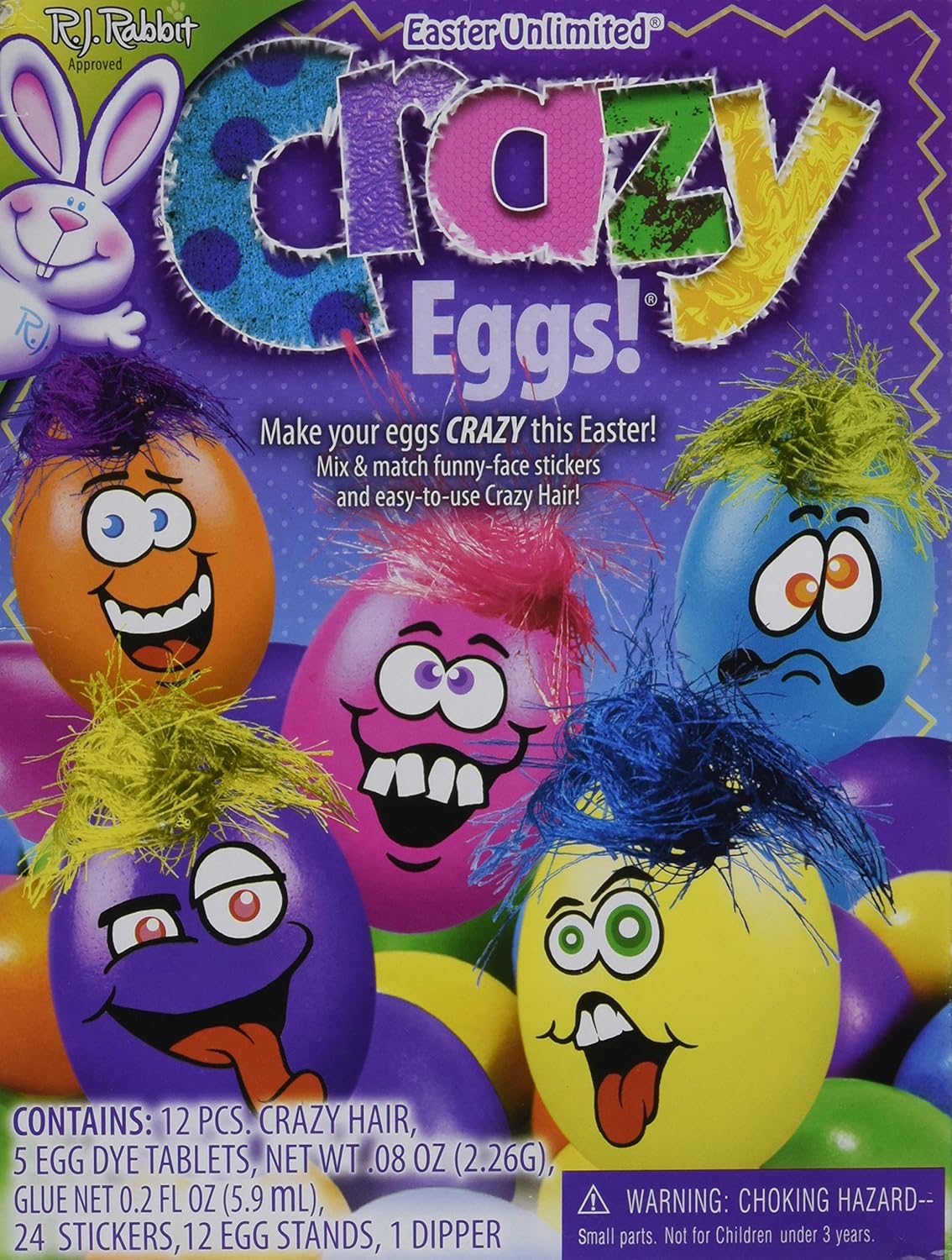R.J. Rabbit Crazy Eggs Coloring Kit - Unlimited Fun for Easter | Creative Activity for Kids
