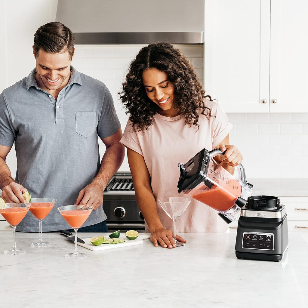 Ninja DB751A Pro Plus DUO Blender - 1400W Auto-IQ with 3 Modes & 72oz Pitcher | Black/Stainless Finish