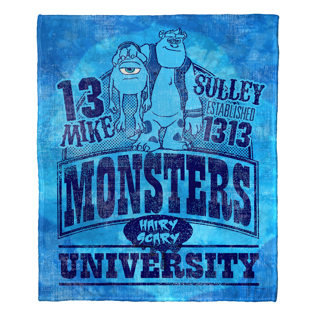 NORTHWEST Monsters Inc Silk Touch Throw Blanket, 50" x 60", Vintage Monsters