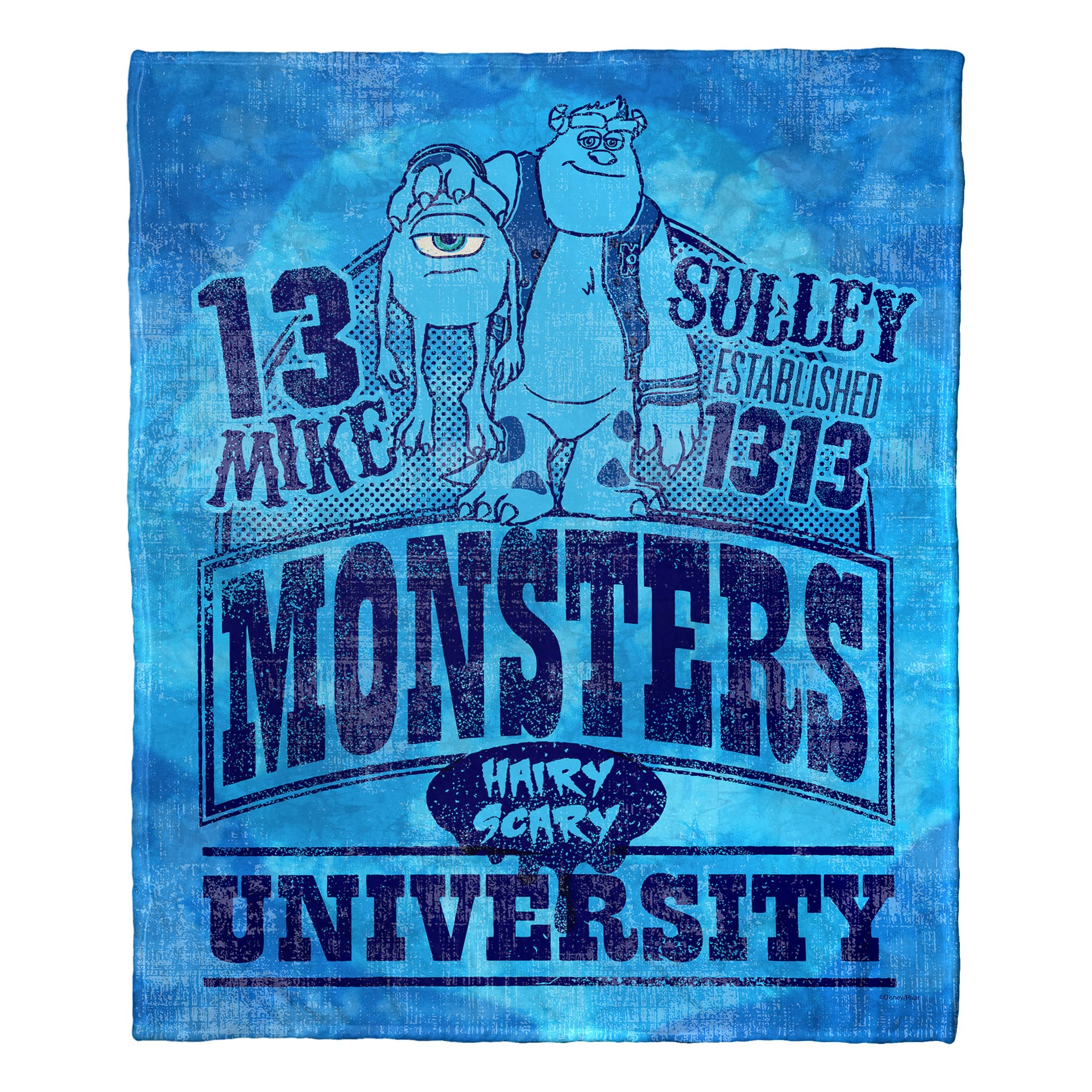 NORTHWEST Monsters Inc Silk Touch Throw Blanket, 50" x 60", Vintage Monsters