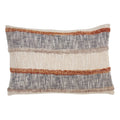 SARO LIFESTYLE Gerard Collection Horizontal Striped Design Pillow Cover, 16"x24", Multi