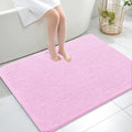 OLANLY Large Bathroom Rugs - Extra Soft Chenille Bath Mats | Quick-Dry, Machine Washable, 40x32, Pink