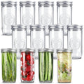 Anwoi Mason Jars 24 oz Wide Mouth with Measurement Marks–12Pack Glass Canning Jars with Airtight Leakproof Lids & Bands, BPA-Free for Meal Prep, Fermentation, Pickling & Storage (clear 12pack 24oz)