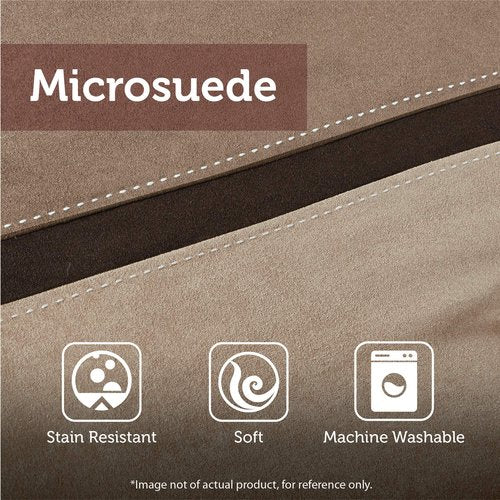 Madison Park Cozy Comforter Set Casual Modern Design - All Season Bedding, Matching Bed Skirt, Decorative Pillows, Collins, Suede Blue Grey King(104"x92") 7 Piece