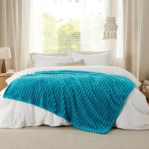 Bedsure GentleSoft Twin Blanket - Cozy Teal Throw for Women | Soft & Large 66x90 Inches
