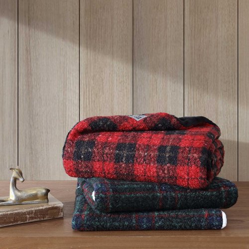 Eddie Bauer - Throw Blanket, Ultra-Soft Bedding with Faux Fur Reverse, Throw Blanket for Couch or Bed (Capitol Hill Plaid Red, 50" x 70")