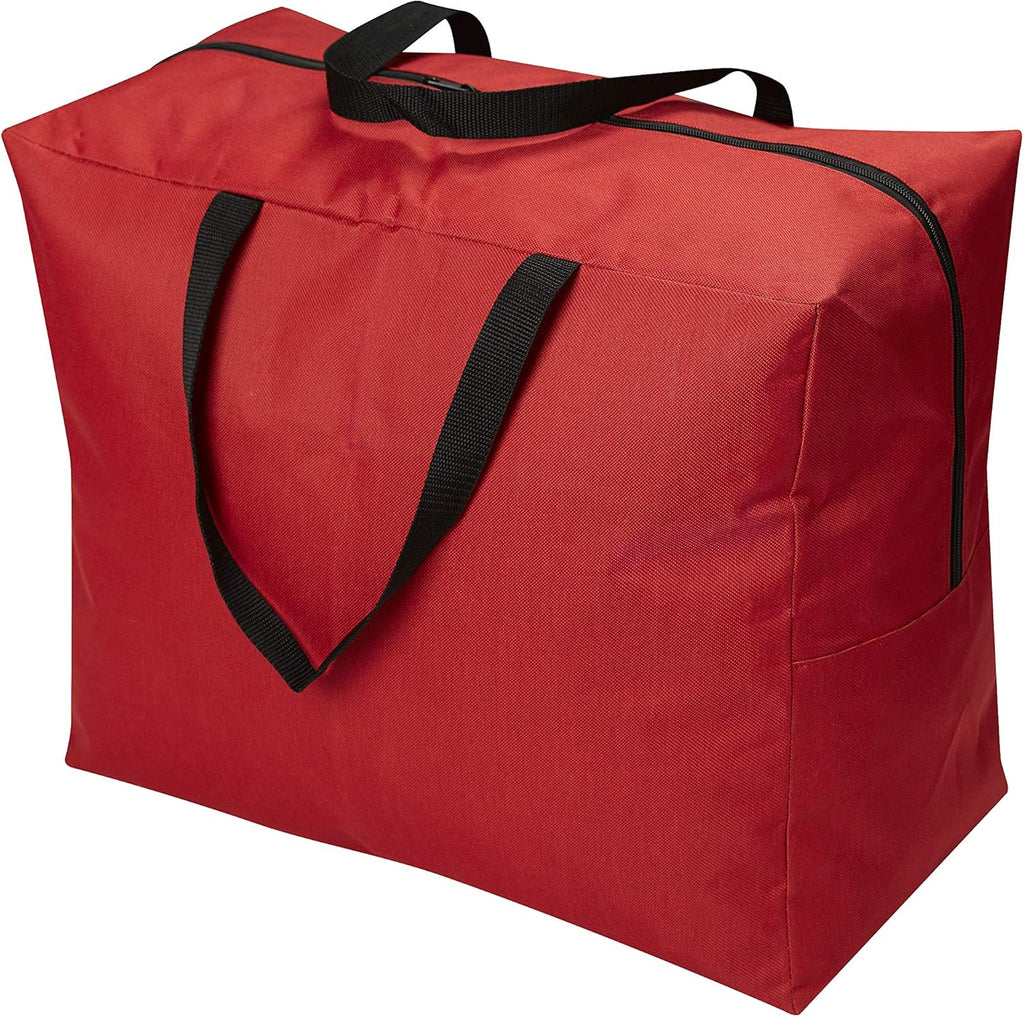 ProPik Holiday Ornaments Storage Bag - Tear-Proof Polyester with Handles | 15” x 9.8” x 18.1” (Red)