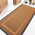 OLANLY Indoor Outdoor Front Door Mat - Waterproof All-Season Doormat, Sturdy Natural Rubber, 47x23, Tangerine Orange
