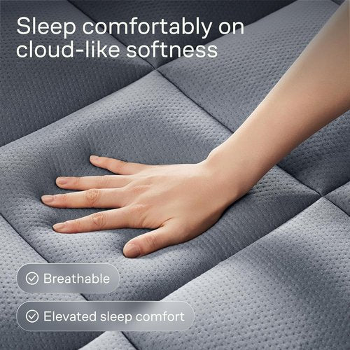 Niagara Ultra Soft Twin XL Mattress Topper - Bamboo Viscose Pillow Top for Back Pain Relief | Naturally Cooling, Gray