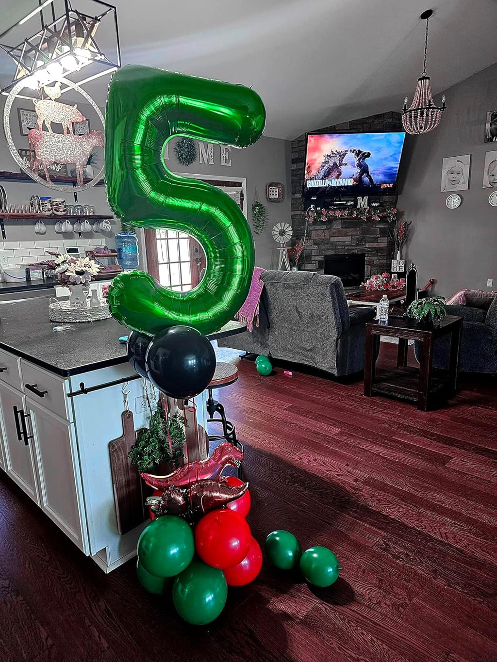 Number 5 Balloon by [Brand Name] - 40 Inch Dark Green Giant Foil Balloon for 5th Birthday Party Decorations