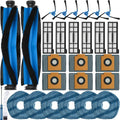 Bluearks 28 Pack Compatible with Eufy X10 Pro Omni Accessories Kit,2 Main Brush 6 Hepa Filters 6 Side Brushes 6 Mops 6 Vacuum Bags,X10 Pro Omni Replacement Parts Semi-Annual Replacement Kits