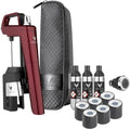 Coravin Timeless Six Plus Wine Preservation System - By-the-Glass Wine Saver - With 3 Pure Argon Gas Capsules, 6 Screw Caps & Wine Aerator - Burgundy