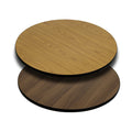 Flash Furniture Glenbrook 30" Round Table Top with Natural or Walnut Reversible Laminate Top