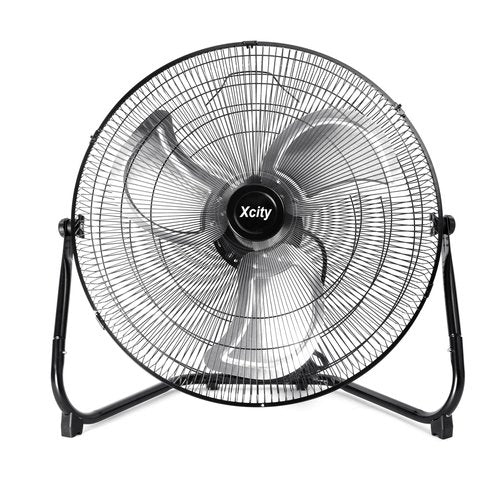 Xcity 20 Inch Metal Industrial Floor Fans, Max 4650 CFM, Heavy Duty High Velocity Fan with 3-speed and 360°Adjustable Tilt, for Warehouse, Workshop, Factory, Garage