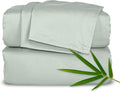 Pure Bamboo California King Sheets - 100% Organic Viscose Bed Set, Soft & Cooling, Sea Glass Color