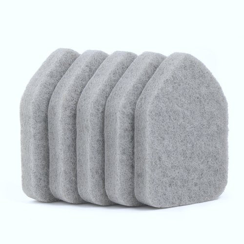 Moku Home Replacement Scrubber Refill for Moku Home Extendable Tub Tile Shower Brush for Cleaning Non-Scratch (5X Scrubber Sponge Gray)