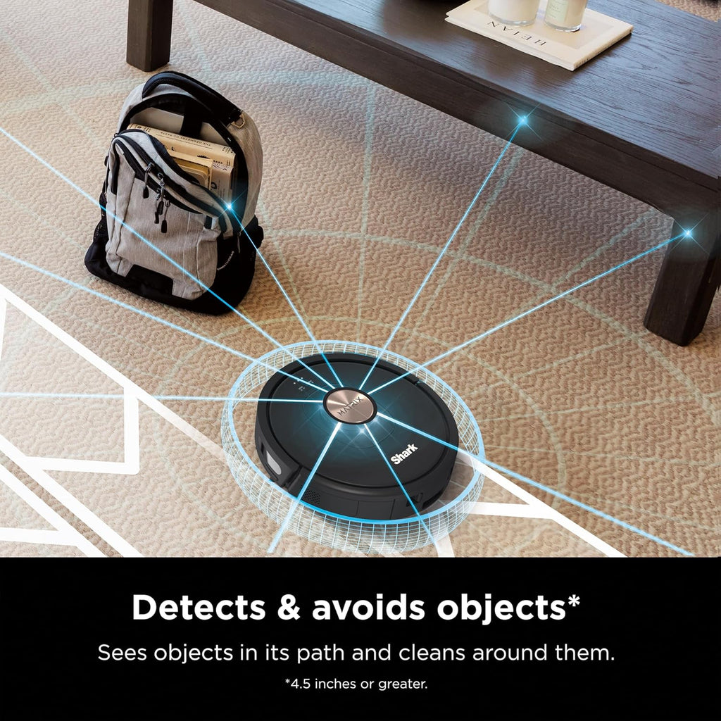 Shark AV2310AE Matrix Robot Vacuum - Self-Emptying, Precision Mapping, Ideal for Pet Hair - Wi-Fi, Black/Brass