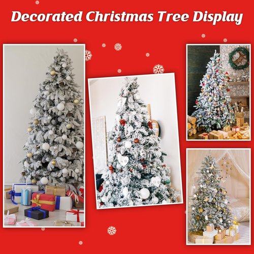QZYL Snow Flocking Powder, 4 lbs Self-Adhesive Snow Flock for Christmas Tree, Fake Snow Bond Flock for Artificial Tree Wreath Garland Crafts