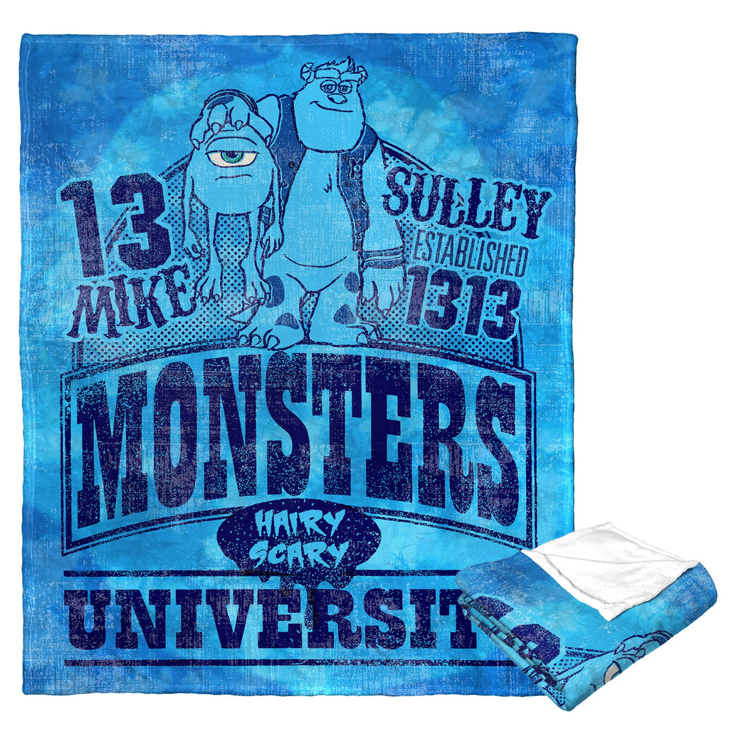 NORTHWEST Monsters Inc Silk Touch Throw Blanket, 50" x 60", Vintage Monsters
