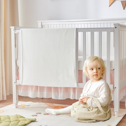 BEDELITE Baby Blankets for Boys and Girls 30" x 40", Soft Cozy Fuzzy Fleece Blanket for Kids Infant Newborn, Warm and Breathable Toddler Blanket for Crib Stroller Bed Travel, White