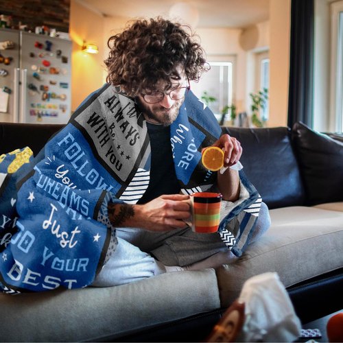Xufudy Gifts for Son, Best Birthday Gifts for Adult Son Blanket 60"x50", Son Gifts from Mom/Dad, Son Birthday Gifts, Gift for My Son, Gifts for Grown Son