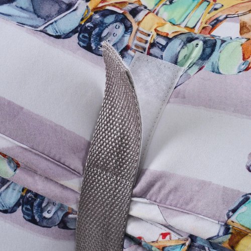 Kids Sleeping Bag Nap Mat with Pillow & Blanket – 3-in-1 Machine Washable Quilted Mat for Kids – Portable with Handles – 20" x 50" for Daycare, Preschool, Travel, & Sleepovers, Construction Trucks