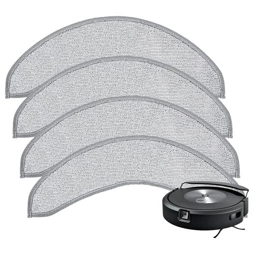 4 Pack Replacement Mop Pads for i-Robot Roomba Combo j7+/ j9+ Accessories, Microfiber Washable Mopping Pad for iRobot Roomba Combo j7+/ j9+ Robot Vacuum and Mop (Not fits for Roomba j7/ j7+/ j9+)