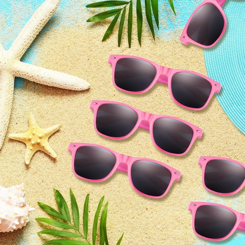 ASTARON Novelty Sunglasses Bulk, 6 Pack Novelty Sunglasses Party Favors for Summer Beach Pool Wedding Party, Great Gift for Pool, Birthday Party Supplies Goody Bag Favors (Pink)