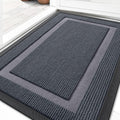 OLANLY Waterproof Front Door Mat - All-Season Indoor/Outdoor Doormat, Sturdy Natural Rubber, 29.5x17, Light Grey