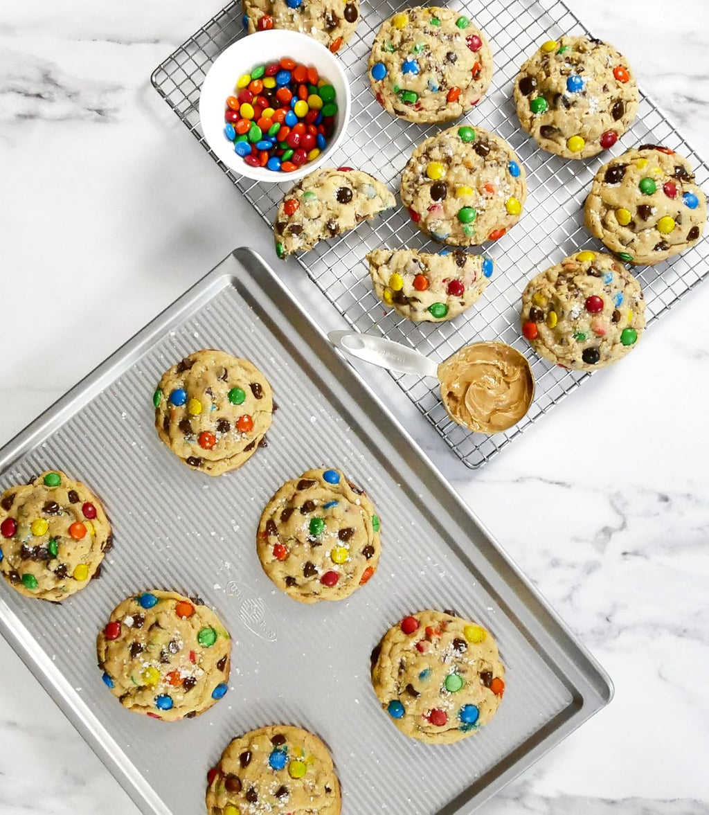 USA Pan Bakeware Cookie Sheet - Large Nonstick Baking Pan, Warp Resistant, Aluminized Steel, Silver