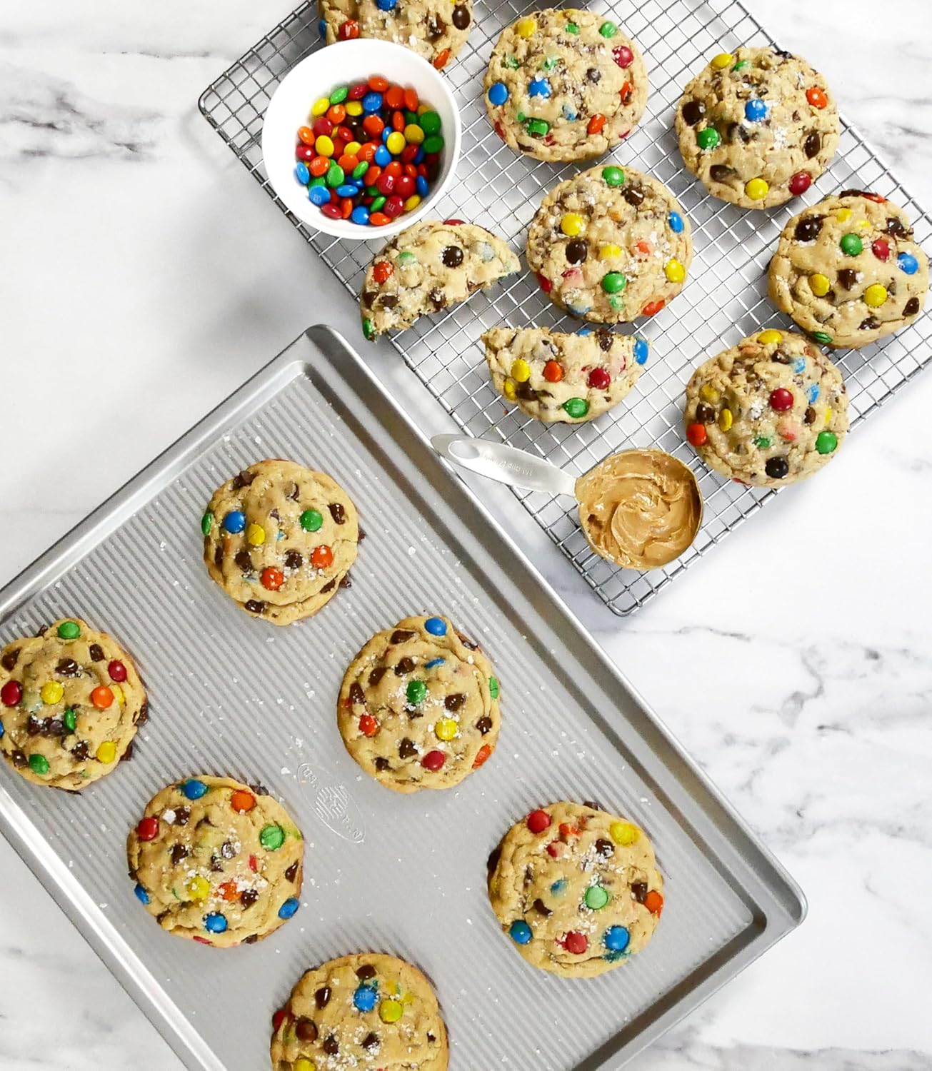 USA Pan Bakeware Cookie Sheet - Large Nonstick Baking Pan, Warp Resistant, Aluminized Steel, Silver